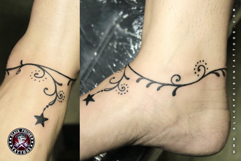 Ankle Bracelet Tattoos