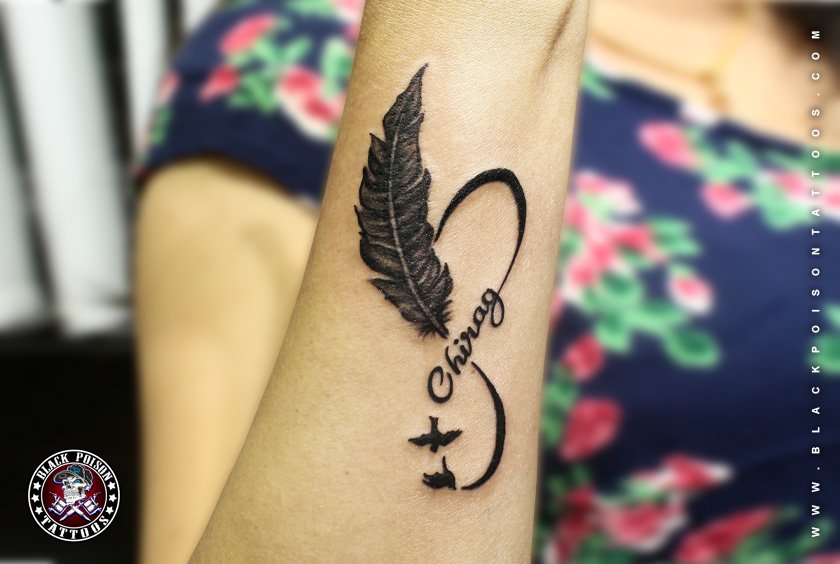 Feather Infinity Tattoo