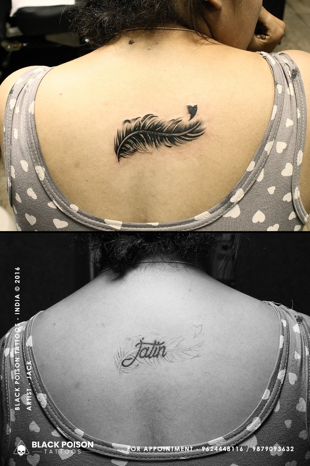 From Names to Nature: Transforming Your Name Tattoo with a Feathery Farewell