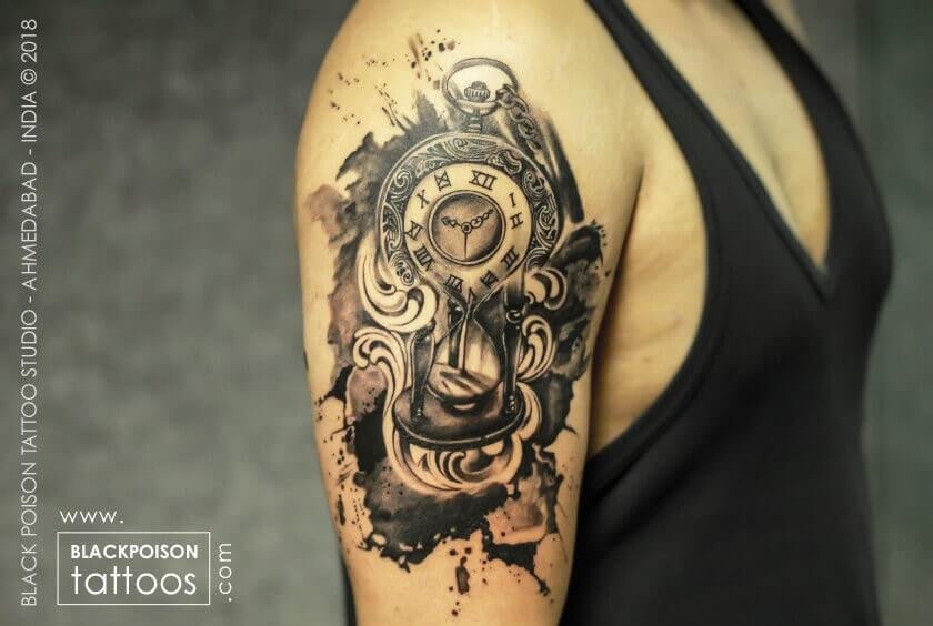 hourglass tattoo sleeve