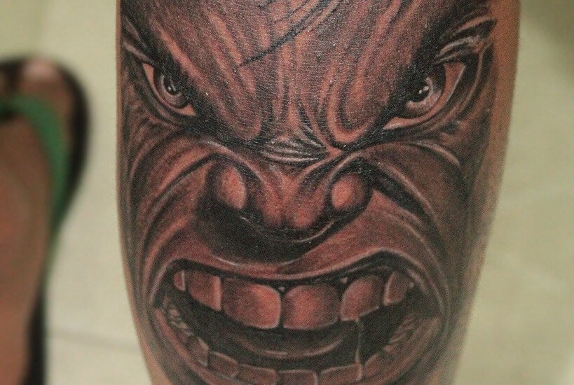 Angry Hulk Tattoo