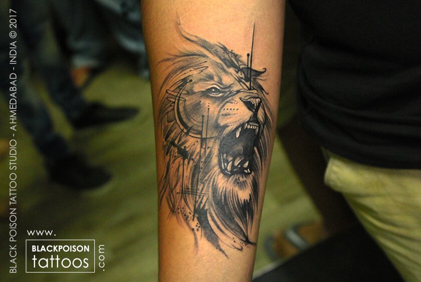 lion head tattoo