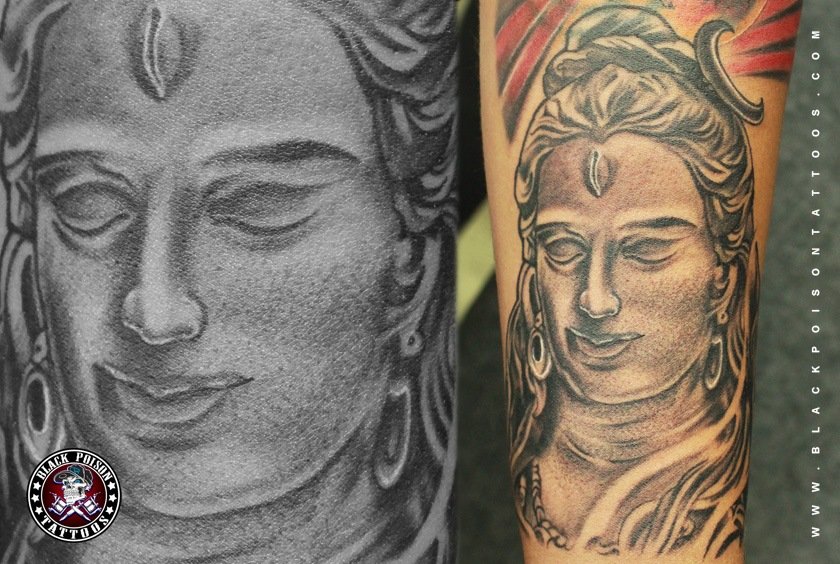 Realistic Lord Shiva Tattoo