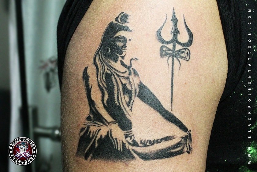 Calm Lord Shiva Tattoo Inked By Black Poison Tattoos