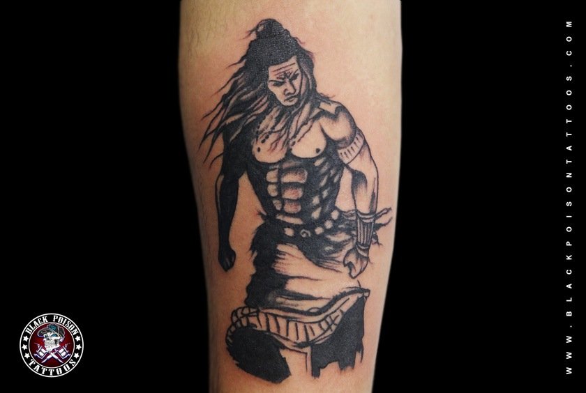 Angry Lord Shiva Tattoo