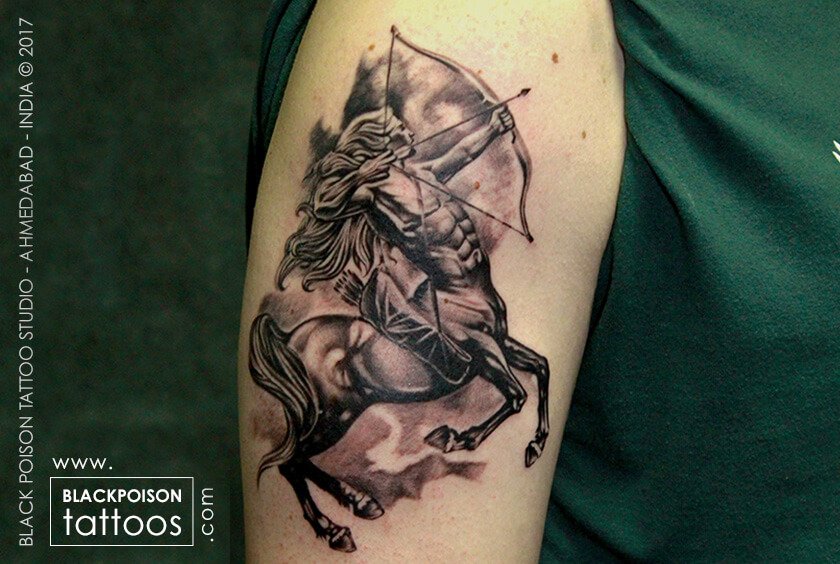 Sagittarius Zodiac Sign Tattoo