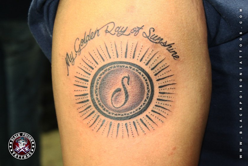 Sun Tattoo with Quotes