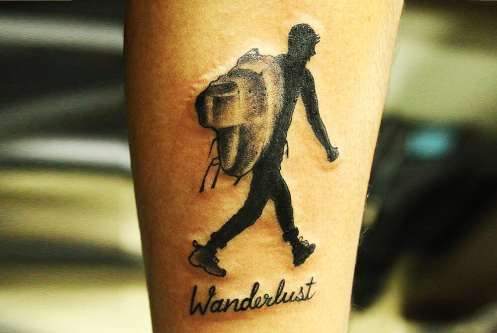 Wanderlust - Perfect Travel Tattoo - Black Poison Tattoo Studio - Tattoo Studio in India