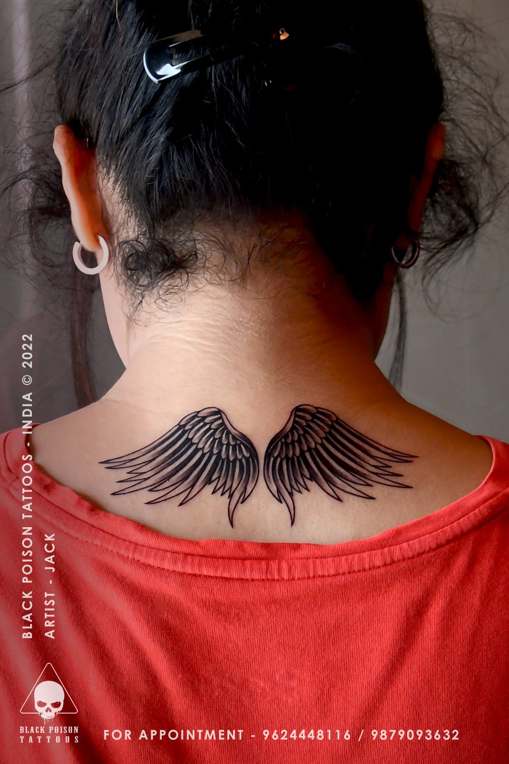 Wings Tattoo on Back