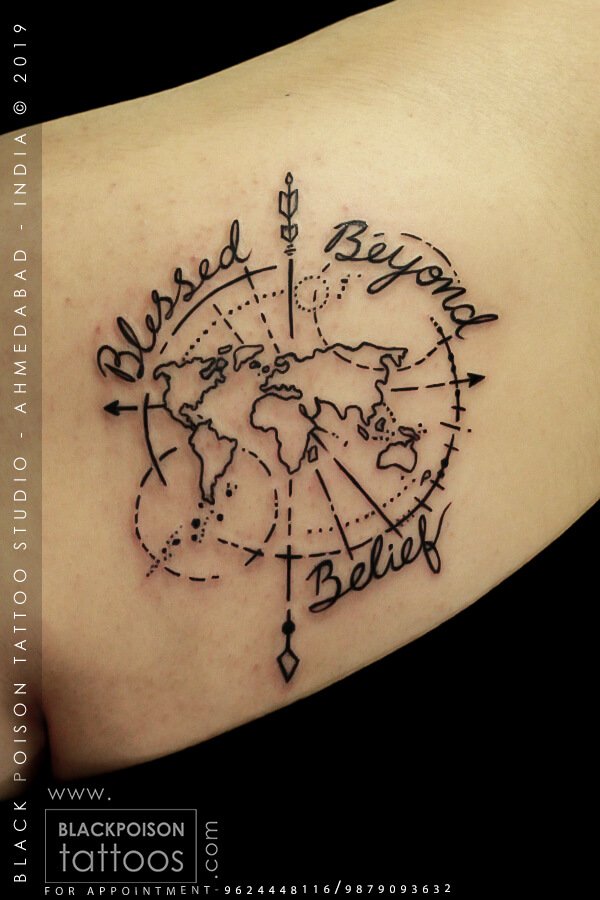World map Tattoo